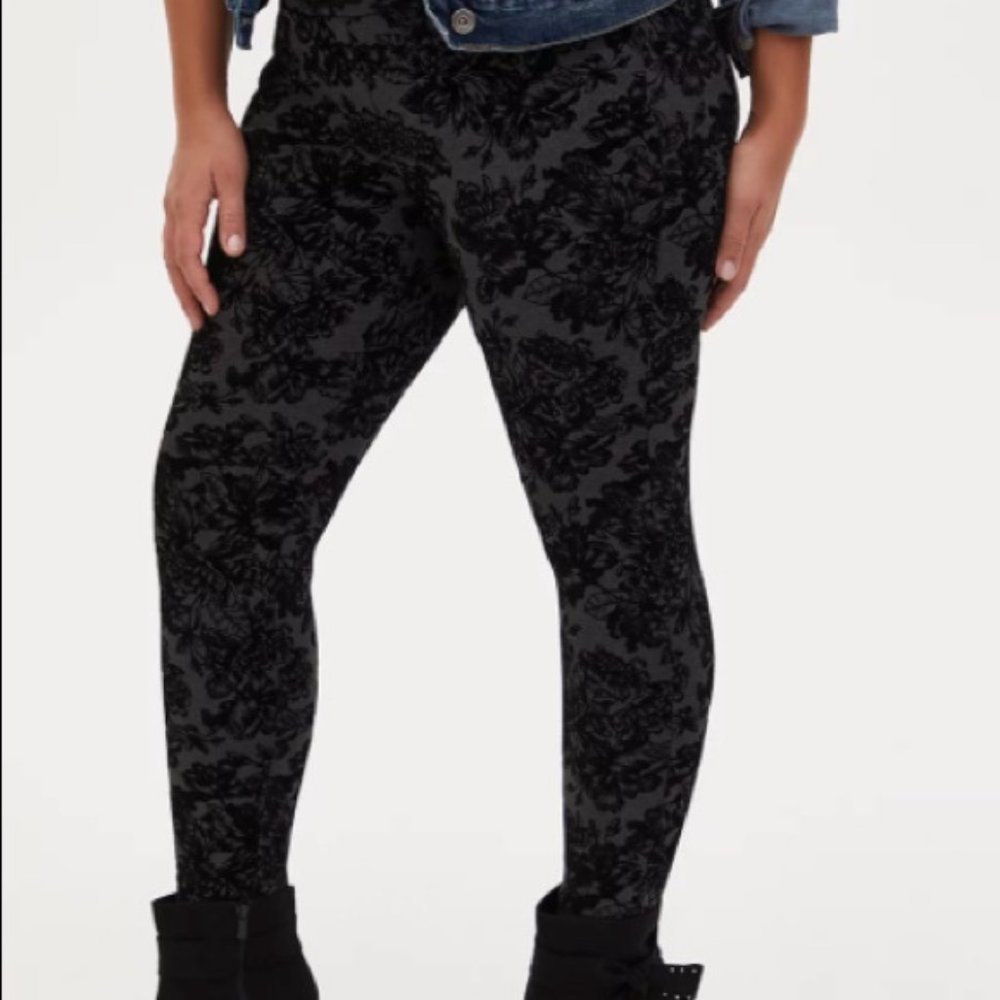 Torrid Velvet Flocked Pixie Pant - image 1